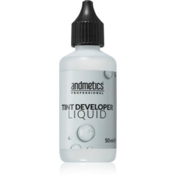 andmetics Professional Tint Developer Liquid emulsie activa pentru colorarea spencenelor si a genelor image6